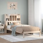 vidaXL Lit bibliothèque sans matelas 90x190 cm bois de pin massif