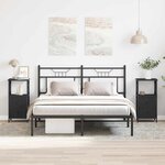 vidaXL Cabinet de chevet 2 Pièces Chêne noir 34 x 35 5 x 70 cm