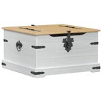 vidaXL storage box avec étagère Blanc 78 x 78 x 45 cm Pin massif
