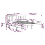 vidaXL Cadre de lit sans matelas 150x200 cm bois de pin massif