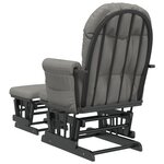 vidaXL Chaise berçante avec repose-pied Gris clair Tissu