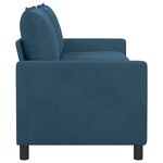 vidaXL Canapé Bleu 196 x 81 x 87 5 cm Velours