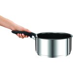 TEFAL Set de 2 casseroles Ingenio Preference + poignées amovible - Inox induction