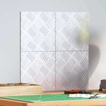 vidaXL Plaques en Aluminium à Damier 4 Pièces Antidérapantes 20x20 cm