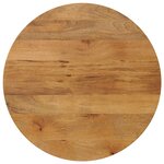 vidaXL Dessus de table Ø 70x2 5 cm rond bois de manguier massif