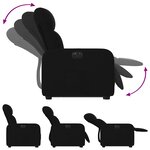 vidaXL Fauteuil inclinable électrique noir tissu