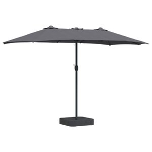 vidaXL Parasol de jardin Anthracite 385 x 209 x 244 cm Polyester