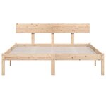 vidaXL Cadre de lit bois de pin massif 150x200 cm très grand