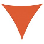 vidaXL Voile d'ombrage 160 g/m² triangulaire orange 5x5x5 m PEHD