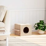 vidaXL Maison pour chat 51x35x30 cm bois de pin massif