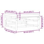 vidaXL Repose-pied de jardin avec coussin blanc crème Bambou