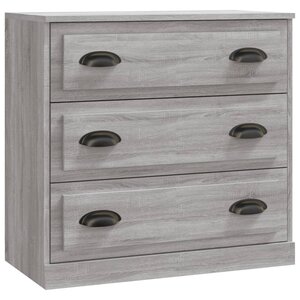 vidaXL Buffet sonoma gris 70x35 5x67 5 cm bois d'ingénierie