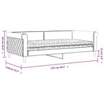 vidaXL Lit de jour avec matelas gris foncé 100x200 cm velours