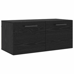 vidaXL Meuble mural Chêne noir 80 x 36.5 x 35 cm Bois d'ingénierie