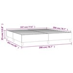 vidaXL Cadre de lit Noir 200x200 cm Similicuir