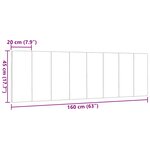 vidaXL Coussin de tête de lit taupe 160 cm tissu