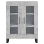 vidaXL Buffet haut Gris béton 69 5x34x180 cm Bois d'ingénierie