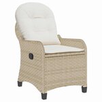 vidaXL Fauteuil inclinable Beige 56 x 66 x 95 cm polyrotin