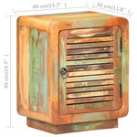 vidaXL Table de chevet 40x30x50 cm Bois de récupération massif