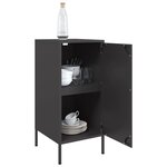 vidaXL Buffets 2 Pièces noir 36x39x79 cm acier laminé à froid