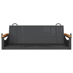 vidaXL Balancelle noir 109x62x40 cm résine tressée