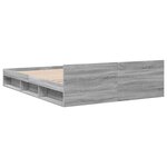 vidaXL Cadre de lit avec tiroirs sans matelas sonoma gris 120x190 cm