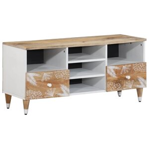 vidaXL Meuble TV 100x33 5x46 cm bois massif de manguier