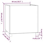 vidaXL Jardinières avec pieds 2 Pièces Rouillé 49x47x50 cm Acier corten