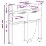 vidaXL Tête de lit de rangement Sonoma gris 100 cm Bois d'ingénierie