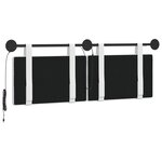 vidaXL Tête de lit suspendue Avec lumière LED Blanc Tissu