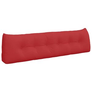 vidaXL Coussin de Dos Rouge 180 x 24 x 50 cm tissu
