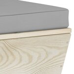 vidaXL Canapé central palette de jardin avec coussins Épicéa imprégné