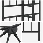 vidaXL Cadre de Gazebo 6 x 3 m Noir Acier