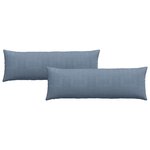 vidaXL Coussins de canapé 2 Pièces Bleu 120 x 40 cm