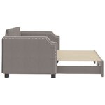 vidaXL Lit de jour avec gigogne sans matelas taupe 80x200 cm