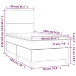 vidaXL Sommier à lattes de lit et matelas et LED Marron foncé 90x190cm