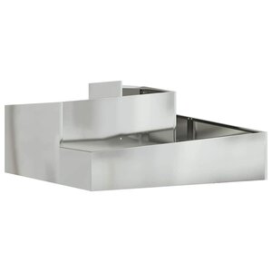 vidaXL Cache-pot de jardin Argent 100 x 100 x 50 cm Acier galvanisé