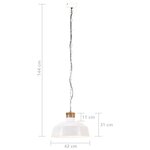 Vidaxl lampe suspendue industrielle 42 cm blanc e27