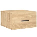 vidaXL Tables de chevet murales 2 Pièces chêne sonoma 35x35x20 cm