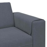 Ensemble de Canapés 3 Pièces Gris foncé Velours