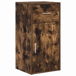 vidaXL Buffet Chêne fumé 38 x 34 5 x 75 cm Bois d'ingénierie