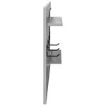 vidaXL Porte-manteau mural avec étagère avec stockage avec miroir Gris sonoma 90 x 10 x 50 cm