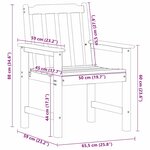 vidaXL Chaises de jardin 6 Pièces noires 65 5x55 5x88 cm HDPE
