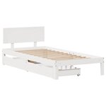 vidaXL Cadre de lit avec tiroirs sans matelas blanc 100x200 cm