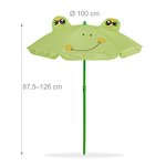 Salon de jardin enfant pliable table chaises parasol 49 5 x 49 5 cm en fer vert 13_0007801