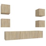 vidaXL Ensemble de meubles TV 6 Pièces Chêne sonoma Bois d'ingénierie