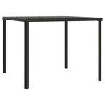 vidaXL Ensemble à manger de jardin coussins 2Pièces noir résine tressée