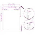 vidaXL Store enrouleur occultant blanc cassé 145x210 cm largeur tissu