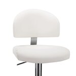 vidaXL Tabourets de bar lot de 2 blanc similicuir