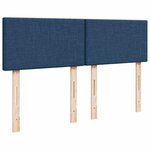 vidaXL Sommier à lattes de lit avec matelas Bleu 140x190 cm Tissu